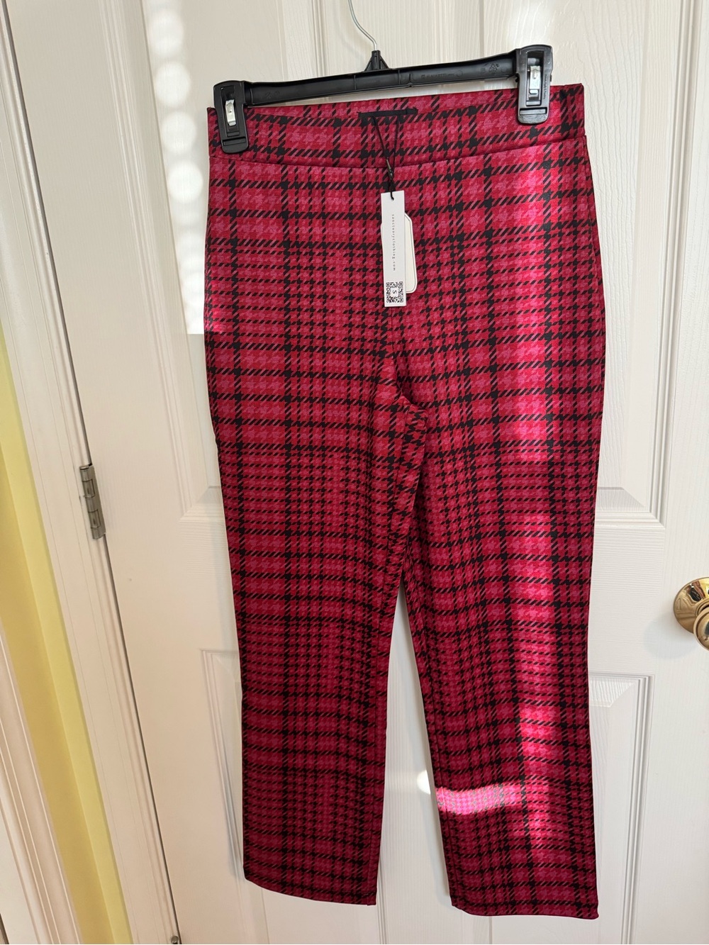 Sanctuary Red and Black Plaid Chinos